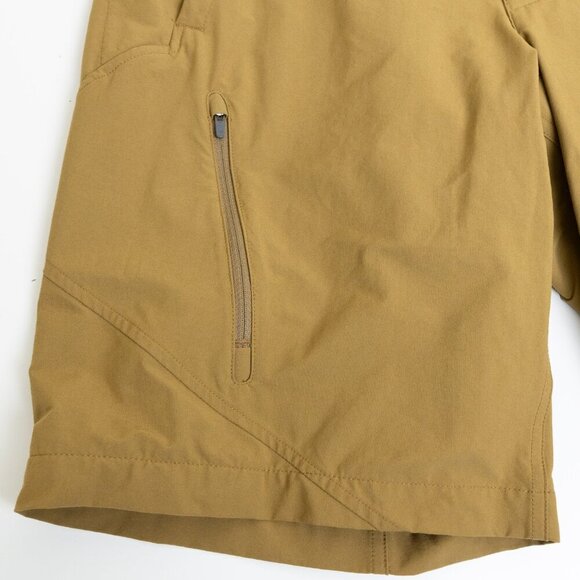 ✨ MEC Crinkum Plus Shorts Padded Mustard Brown Mountain Biking Size 36 - Picture 9 of 16